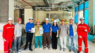 Tuổi trẻ PV Power tiếp sức nơi công trường dự án nhân dịp Tháng Thanh niên