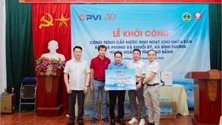 PVI khởi công xây dựng công trình nước sinh hoạt cho người dân bản Nà Phung và Khuổi Rỳ, Cao Bằng