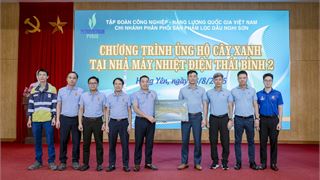 PVNDB trao tặng 500 cây xanh cho Nhà máy Nhiệt điện Thái Bình 2