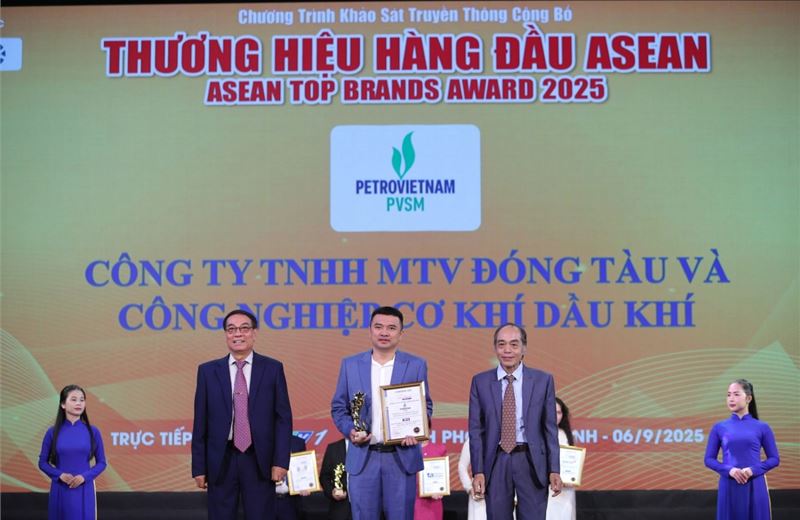 PVSM vinh dự nhận giải thưởng “Thương hiệu hàng đầu ASEAN 2025”