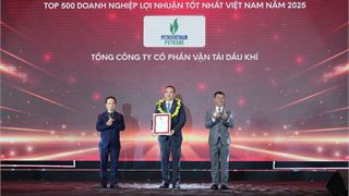 PVTrans được vinh danh Top 50 doanh nghiệp lợi nhuận xuất sắc Việt Nam năm 2025