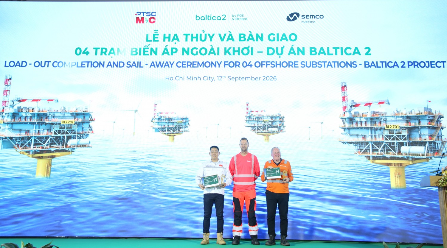 Ørsted trao Giải thưởng An toàn và Sức khỏe (Health and Safety Award) cho PTSC và Semco Maritime.