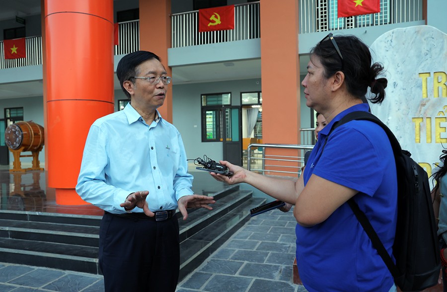 Phó Bí thư Thường trực Đảng ủy PETROVIETNAM Trần Quang Dũng đã trao đổi với phóng viên TTXVN. Ảnh: A.N/Bnews/vnanet.vn