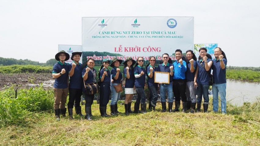 Lễ khởi công trồng rừng ngập mặn tại tỉnh Cà Mau năm 2026 của PVEP-NCS.
