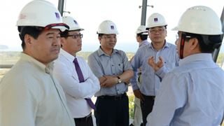 Lãnh đạo Tập đoàn Dầu khí Việt Nam làm việc tại Công ty Lọc hóa dầu Bình Sơn