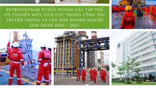 Petrovietnam tuyên dương các tập thể có chuyển biến tích cực trong công tác truyền thông và văn hóa doanh nghiệp giai đoạn 2020-2022.