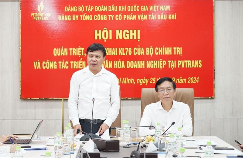 Đảng ủy PVTrans quán triệt, triển khai Kết luận 76-KL/TW
