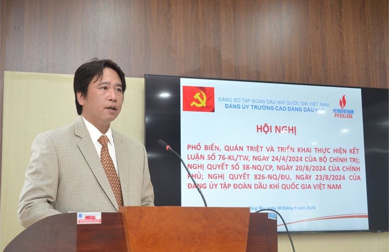 Đảng ủy PV College quán triệt, triển khai thực hiện Kết luận 76-KL/TW