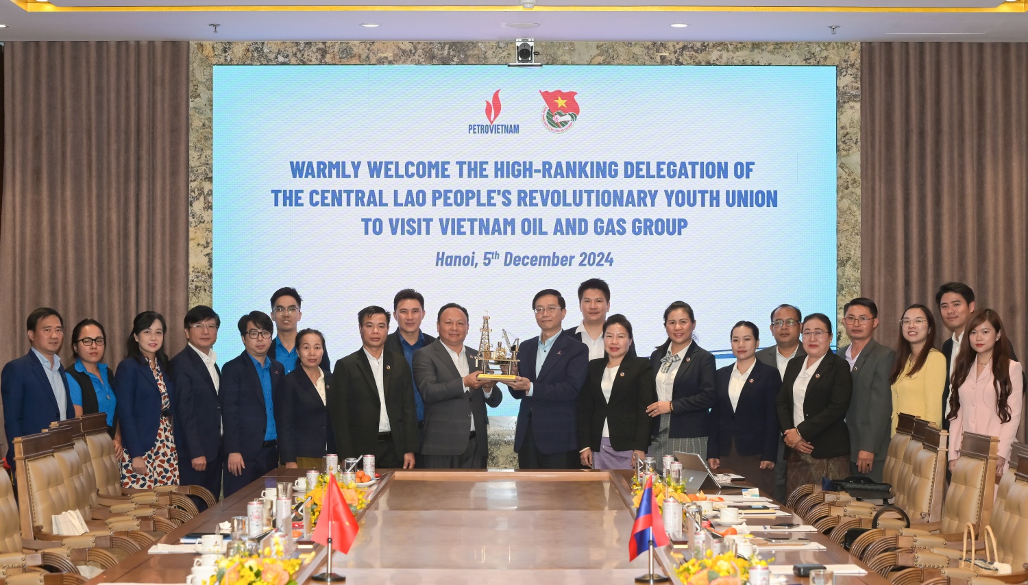 Petrovietnam đón Đoàn đại biểu Trung ương Đoàn Thanh niên Nhân dân Cách mạng Lào đến thăm và làm việc