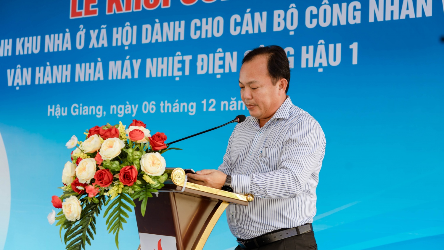 Khởi công và phát động thi đua Dự án Khu nhà ở xã hội cho CBNCV vận hành NMNĐ Sông Hậu 1 2