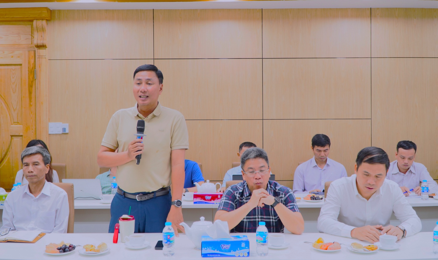 Phó giám đốc PVEP – POC Trương Tuấn Anh phát biểu Liên danh PVD – POS và PVEP-POC thực hiện Lễ Kick-off dự án hủy mỏ Sông Đốc