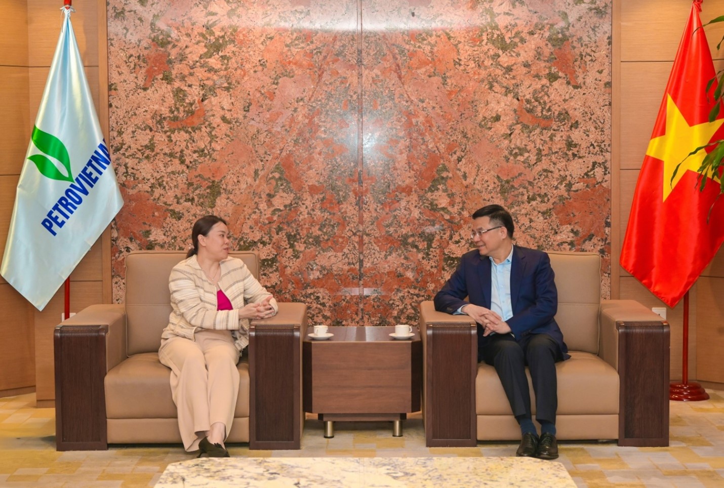 Petrovietnam Chairman Le Manh Hung Welcomes Enterprise Singapore Leadership