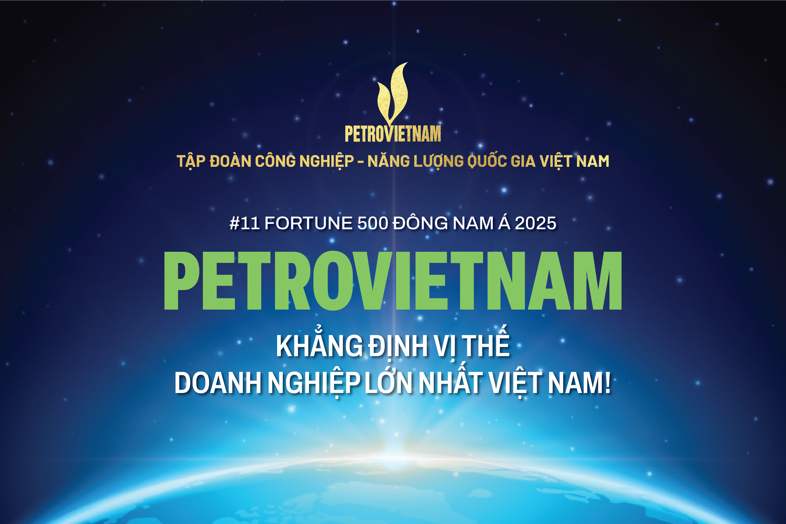 Petrovietnam đứng vị trí 11 trong Bảng xếp hạng doanh nghiệp lớn nhất Đông Nam Á Fortune 500 SEA 2025”
