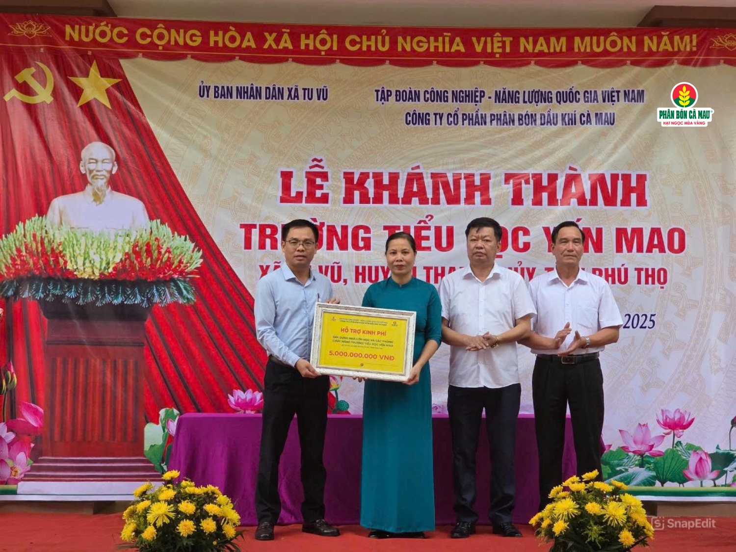 PVCFC khánh thành ngôi trường tiểu học mới cho những ước mơ trẻ thơ ở miền quê Phú Thọ”