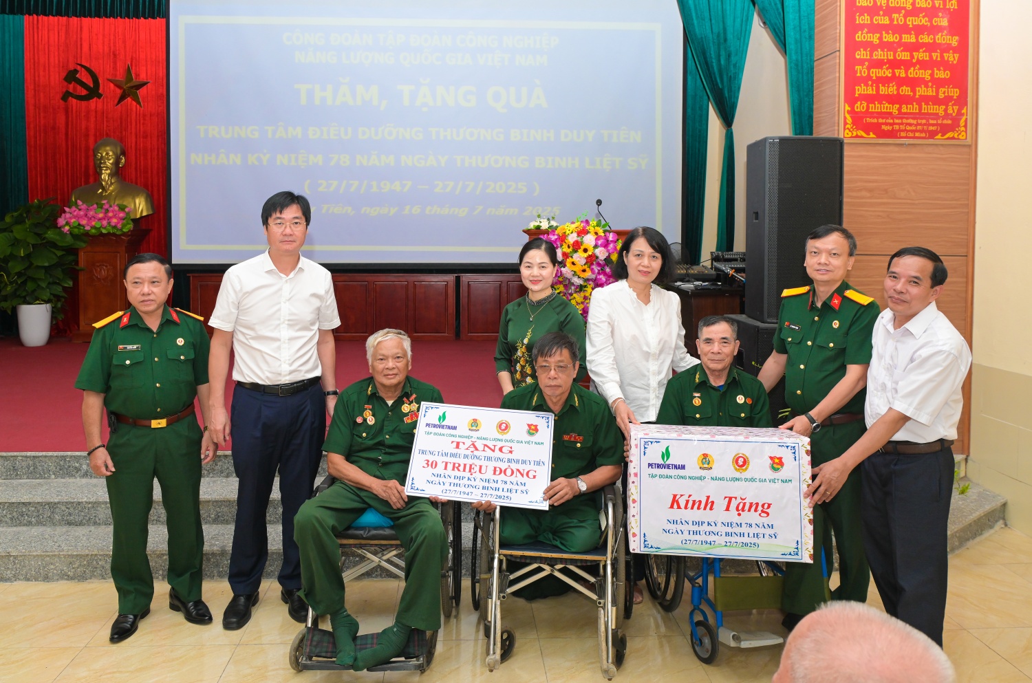 Công đoàn, Hội Cựu chiến binh Petrovietnam thăm và tặng quà các thương, bệnh binh tại Ninh Bình”