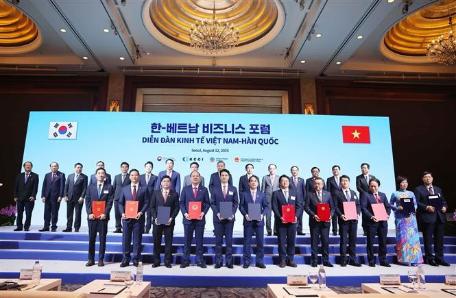 Vietnamese, Korean leaders witness exchange of major cooperation documents