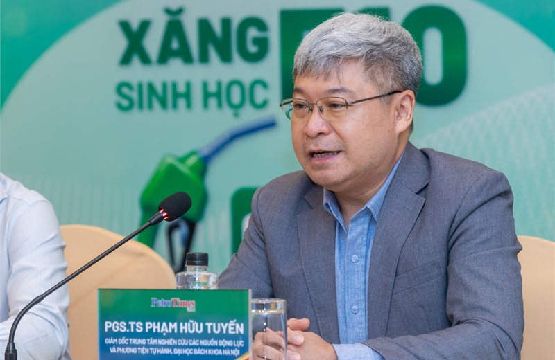 PGS.TS Phạm Hữu Tuyến: Xăng E10 giảm phát thải, không ảnh hưởng động cơ