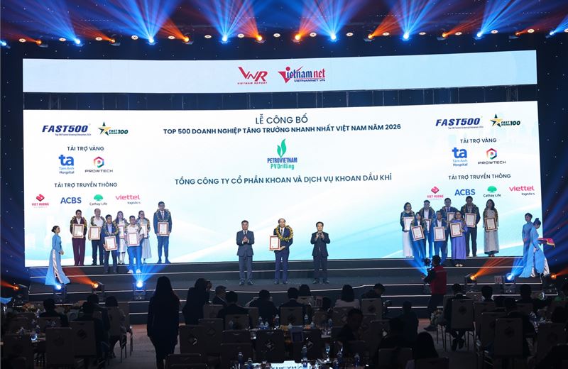 PV Drilling nhận vinh danh trong bảng xếp hạng FAST500