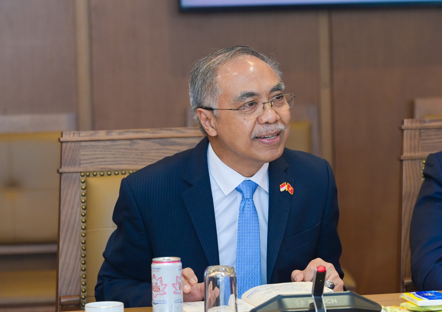 Ngài Adam M. Tugio, Đại sứ Indonesia tại Việt Nam phát biểu tại buổi làm việc