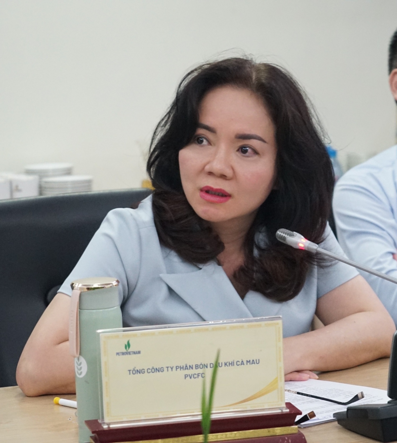Bà Nguyễn Thị Hiền, Phó Tổng Giám đốc Tổng công ty Phân bón Dầu khí Cà Mau.
