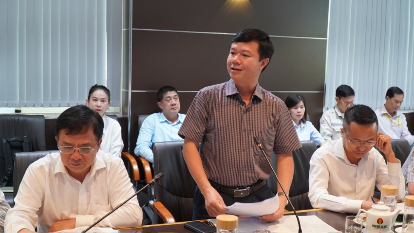 Ông Đoàn Công Đức, Giám đốc Công ty Điện lực Dầu khí Cà Mau (PV Power Ca Mau) kiến nghị đẩy nhanh tiến độ khai thác mỏ khí Khánh Mỹ - Đầm Dơi