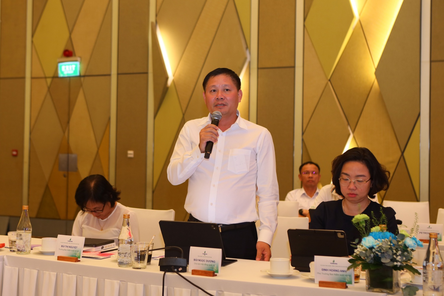Chủ tịch HĐQT BSR Bùi Ngọc Dương chia sẻ các kinh nghiệm về hoạt động quản trị nhân lực tại đơn vị.