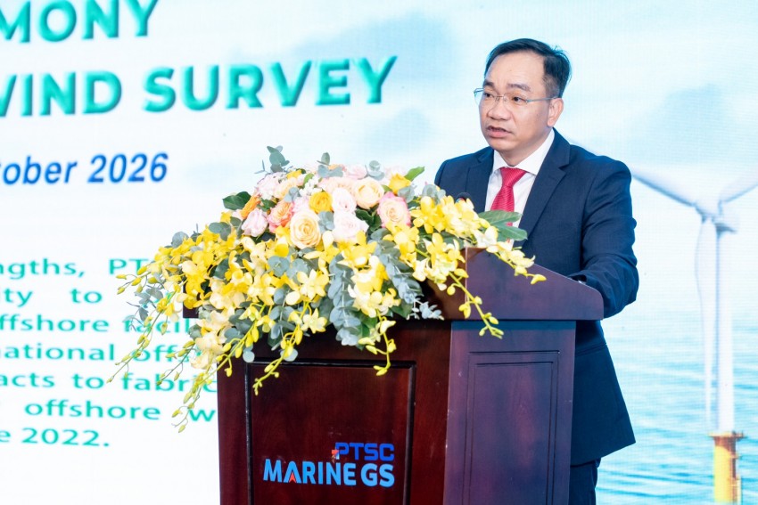 Phó Tổng giám đốc PTSC Lê Chiến Thắng nhấn mạnh cam kết nâng cao năng lực cạnh tranh, đáp ứng các tiêu chuẩn khắt khe của chuỗi cung ứng năng lượng tái tạo quốc tế.