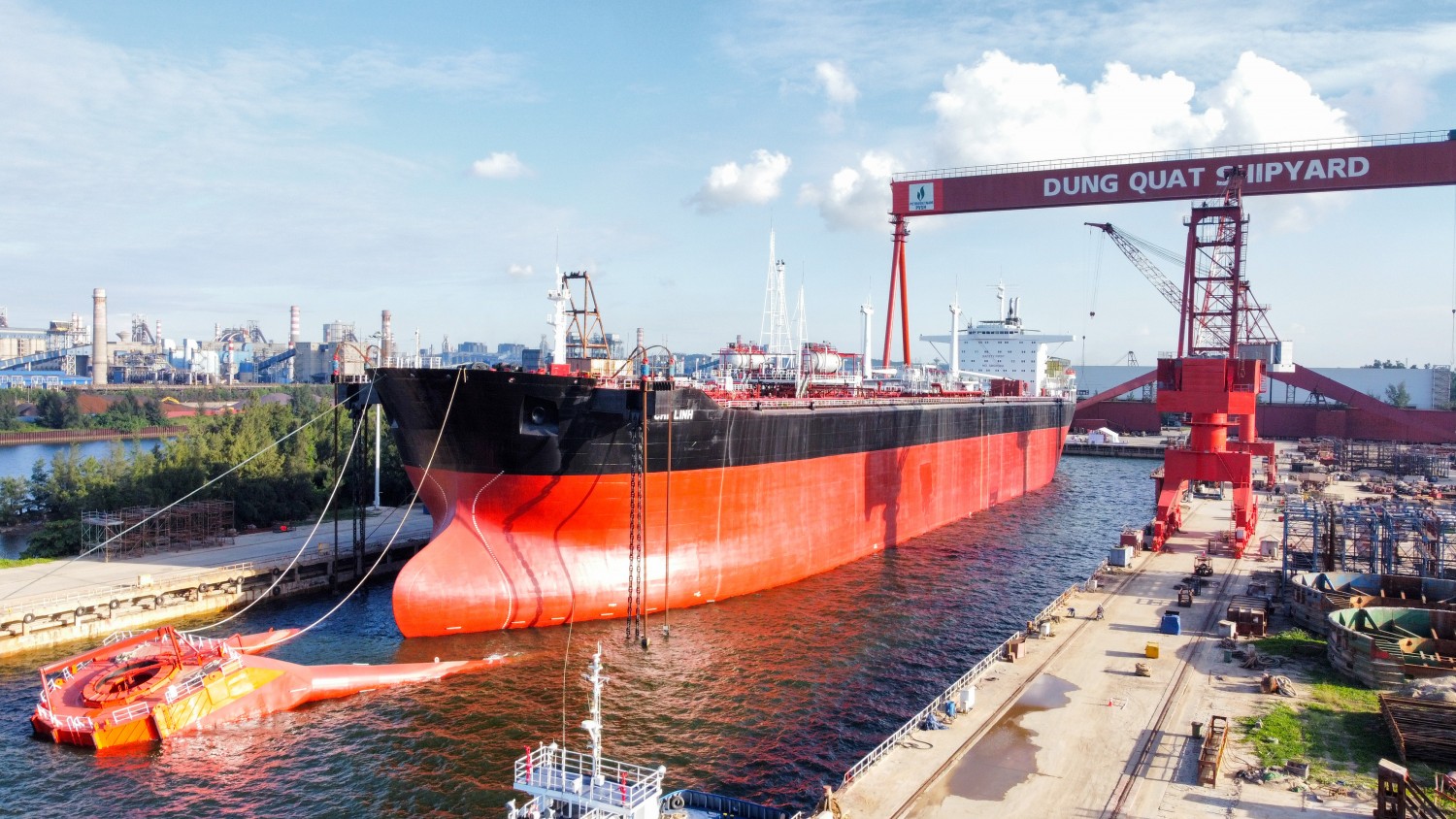 Một góc dock sửa chữa tại PVSM, nơi những con tàu được kiểm tra, bảo dưỡng và thực hiện các hạng mục kỹ thuật.