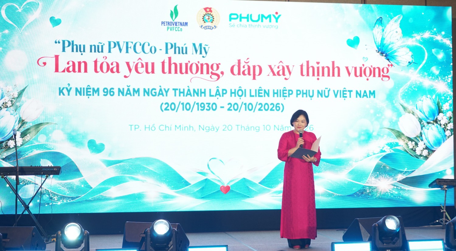 Bà Nguyễn Thị Hà - Trưởng ban Nữ công Công đoàn PVFCCo - Phú Mỹ: Sự quan tâm của lãnh đạo cùng sự đồng hành của tổ chức Công đoàn là nguồn động viên quan trọng để nữ cán bộ, người lao động tiếp tục cống hiến cho hành trình phát triển của Tổng công ty.