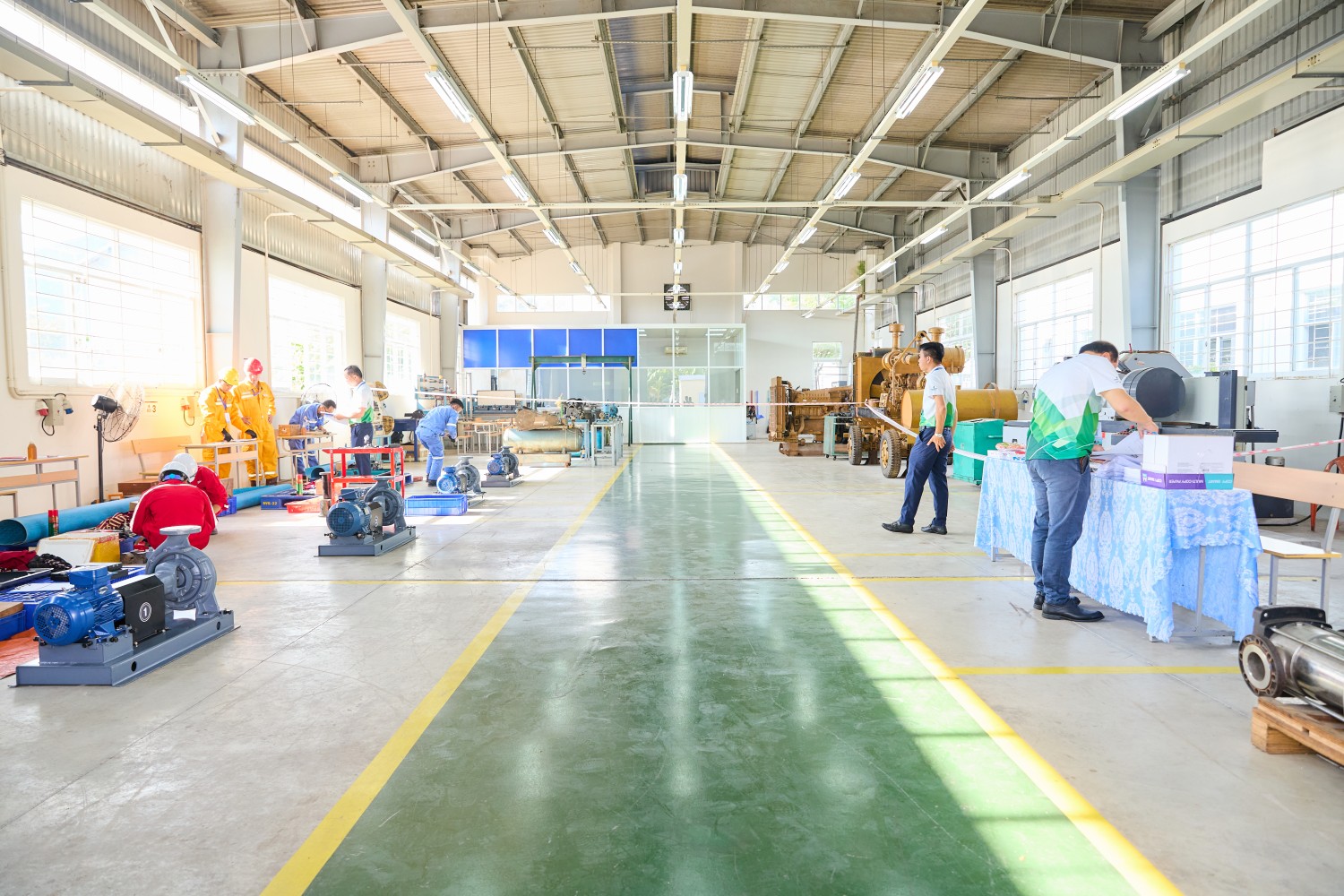 Khu vực thi nghề Bảo dưỡng, sửa chữa thiết bị động