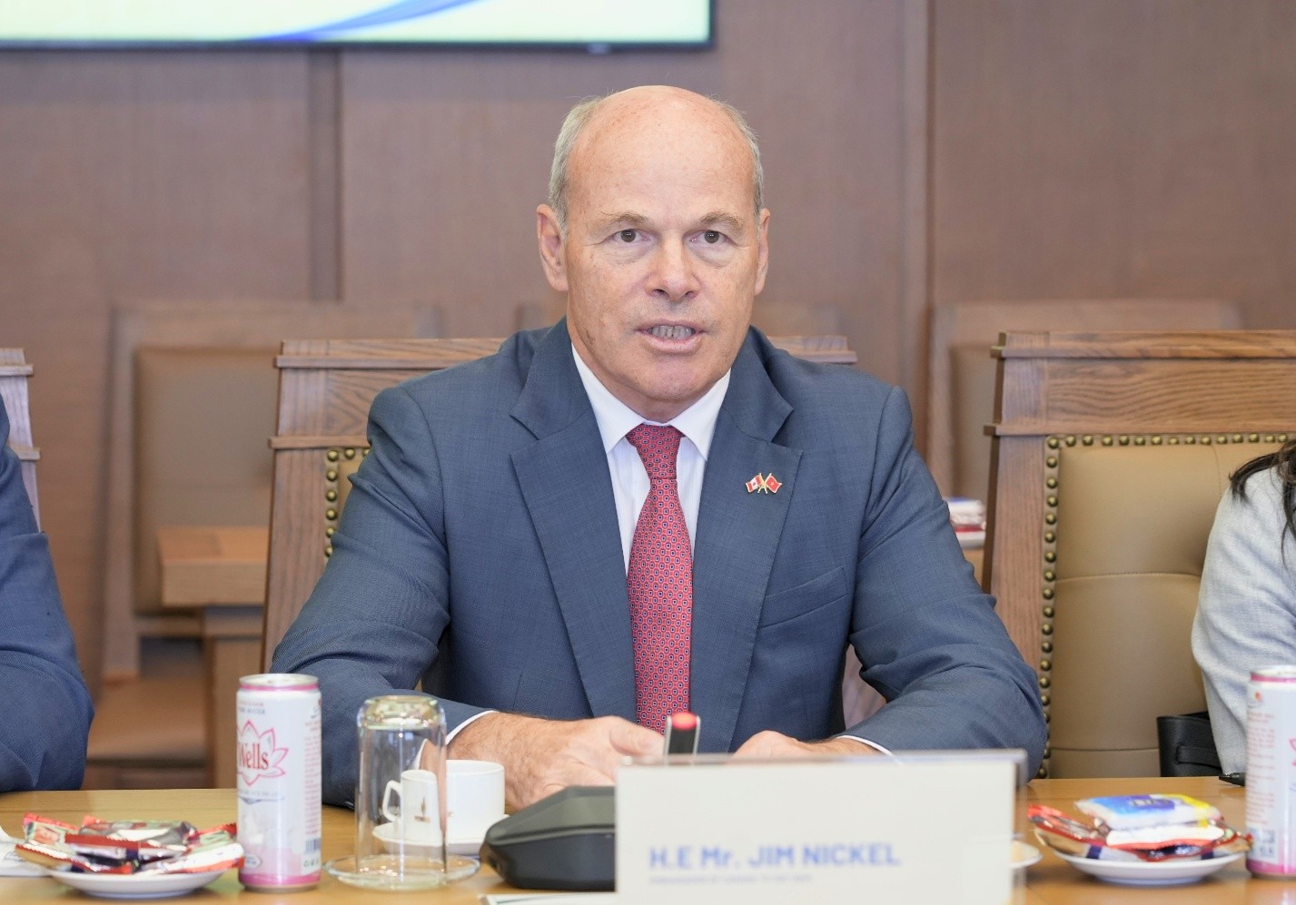 Ông Jim Nickel – Đại sứ Canada tại Việt Nam phát biểu tại buổi làm việc.