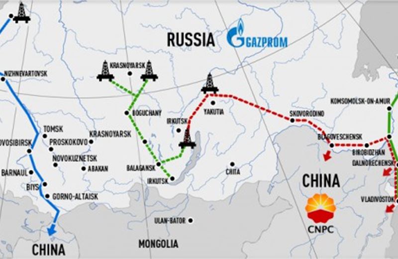 Gazprom xem xét gia tăng cung cấp khí đốt cho Trung Quốc qua đường ống Siberia