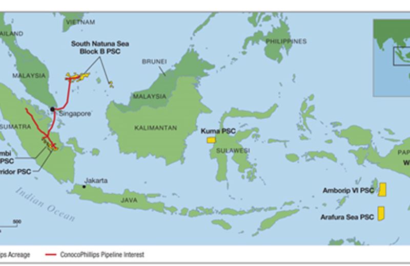 Conocophillips đề nghị gia hạn quyền điều hành tại lô Corridor, Indonesia