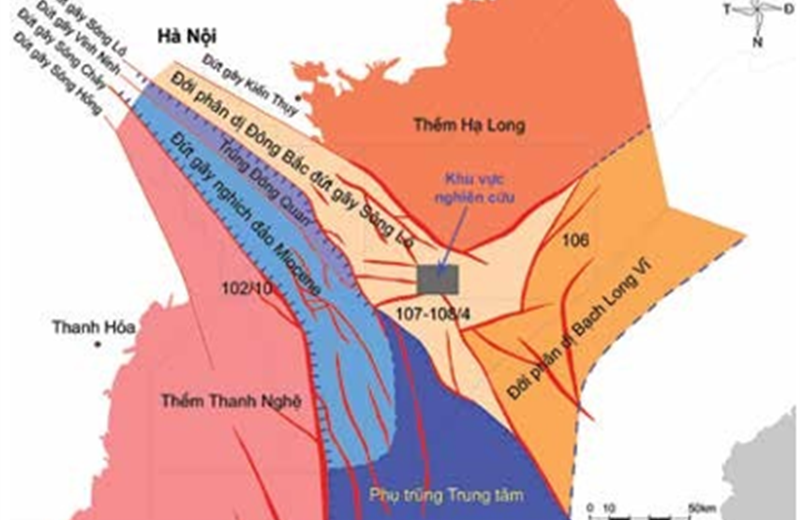 Đặc điểm thạch hóa và sự phân bố của trùng lỗ trong đá vôi permian phía nam lô 106, bể Sông Hồng