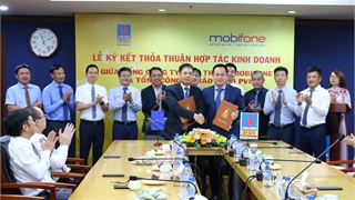 Lễ ký kết Thỏa thuận hợp tác kinh doanh giữa Bảo hiểm PVI và MobiFone