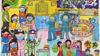 "Thiếu nhi Vietsovpetro chung tay phòng, chống dịch Covid-19"