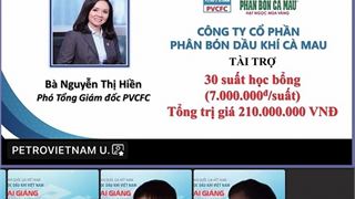 Phân Bón Cà Mau trao học bổng cho sinh viên Đại học Dầu khí