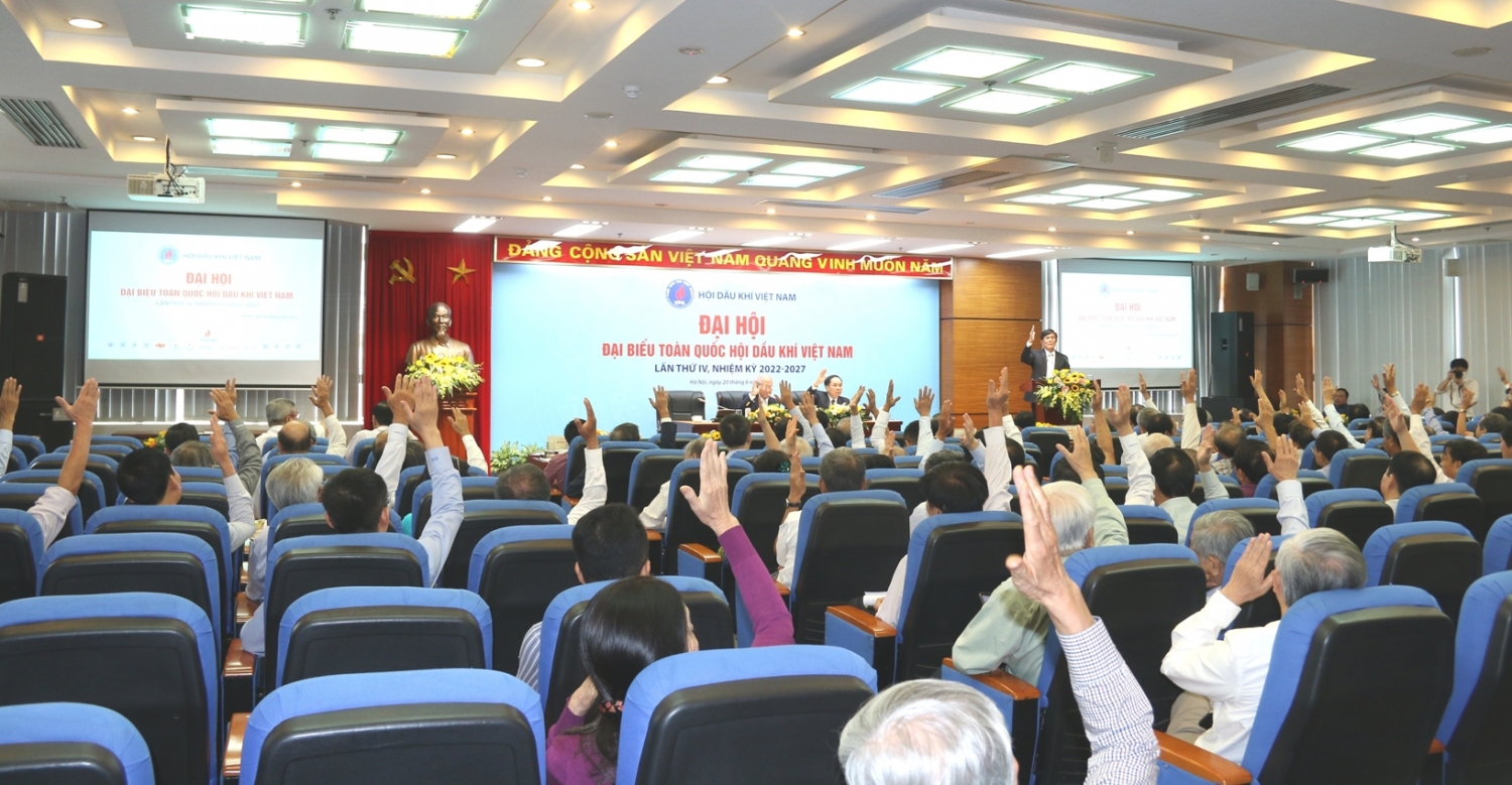 Đại hội Đại biểu toàn quốc Hội Dầu khí Việt Nam lần thứ IV, nhiệm kỳ 2022-2027 thành công tốt đẹp Đại hội Đại biểu toàn quốc Hội Dầu khí Việt Nam lần thứ IV, nhiệm kỳ 2022-2027 thành công tốt đẹp
