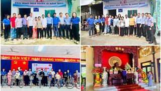 Xí nghiệp Khai thác Dầu khí trao nhà Nhân Ái và tặng xe đạp cho học sinh nghèo huyện Tịnh Biên