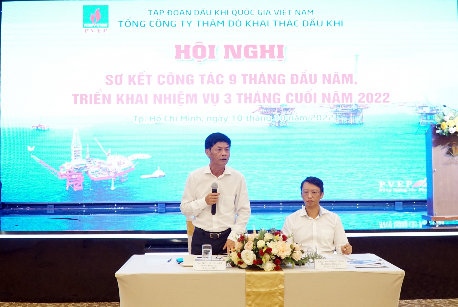 Chủ tịch HĐQT PVEP Trần Quốc Việt phát biểu chỉ đạo Chủ tịch HĐQT PVEP Trần Quốc Việt phát biểu chỉ đạo