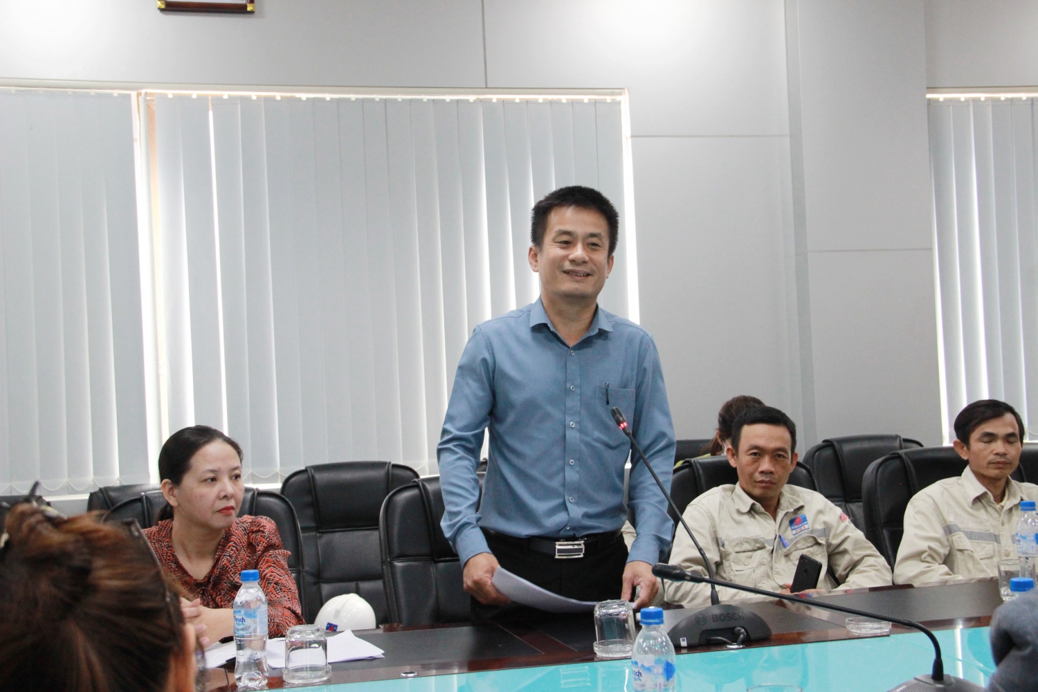 undefined Chủ tịch CĐ DQS Huỳnh Tấn Bình báo cáo công tác