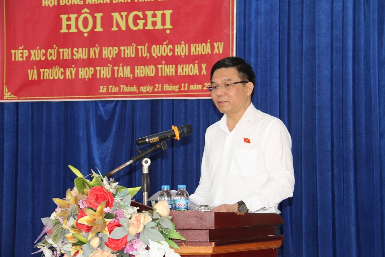 Đồng chí Lê Mạnh Hùng tiếp xúc cử tri xã Tân Thành, TP Cà Mau sau kỳ họp thứ 4, Quốc hội Khoá XV Đồng chí Lê Mạnh Hùng tiếp xúc cử tri xã Tân Thành, TP Cà Mau sau kỳ họp thứ 4, Quốc hội Khoá XV