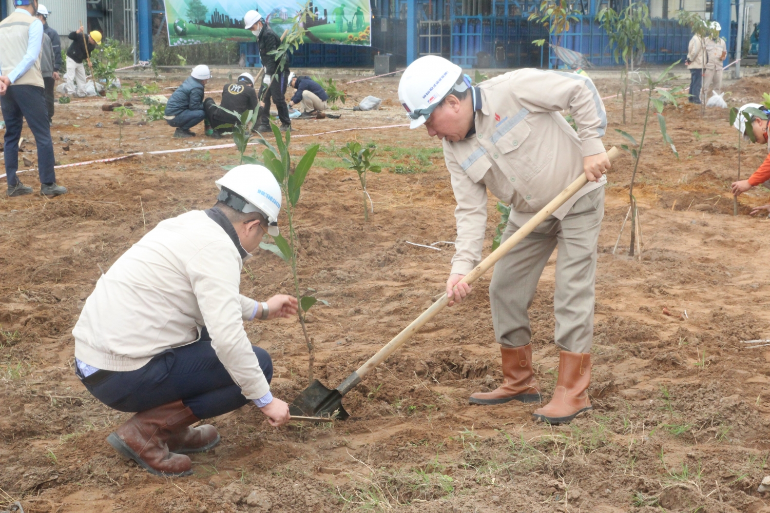 Công đoàn Ban QLDA NĐDK Thái Bình 2 phát động Chương trình trồng cây xanh năm 2023