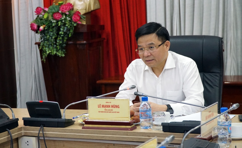 Tổng Giám đốc Petrovietnam Lê Mạnh Hùng phát biểu chỉ đạo Tổng Giám đốc Petrovietnam Lê Mạnh Hùng phát biểu chỉ đạo