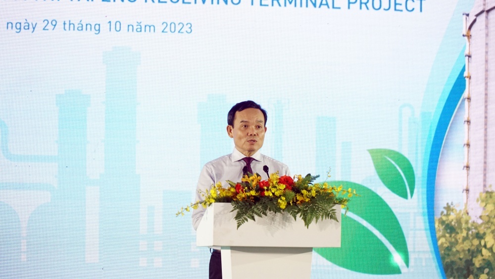 Phó Thủ tướng Trần Lưu Quang phát biểu tại Lễ khánh thành kho LNG 1 triệu tấn Thị Vải Phó Thủ tướng Trần Lưu Quang phát biểu tại Lễ khánh thành kho LNG 1 triệu tấn Thị Vải