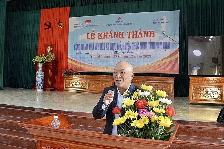 Khánh thành Nhà văn hóa xã Trực Mỹ, tỉnh Nam Định do Petrovietnam/Vietsovpetro tài trợ 9 tỷ đồng