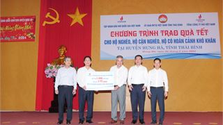 Petrovietnam/PV GAS mang Tết đến cho các hộ gia đình có hoàn cảnh khó khăn tỉnh Thái Bình