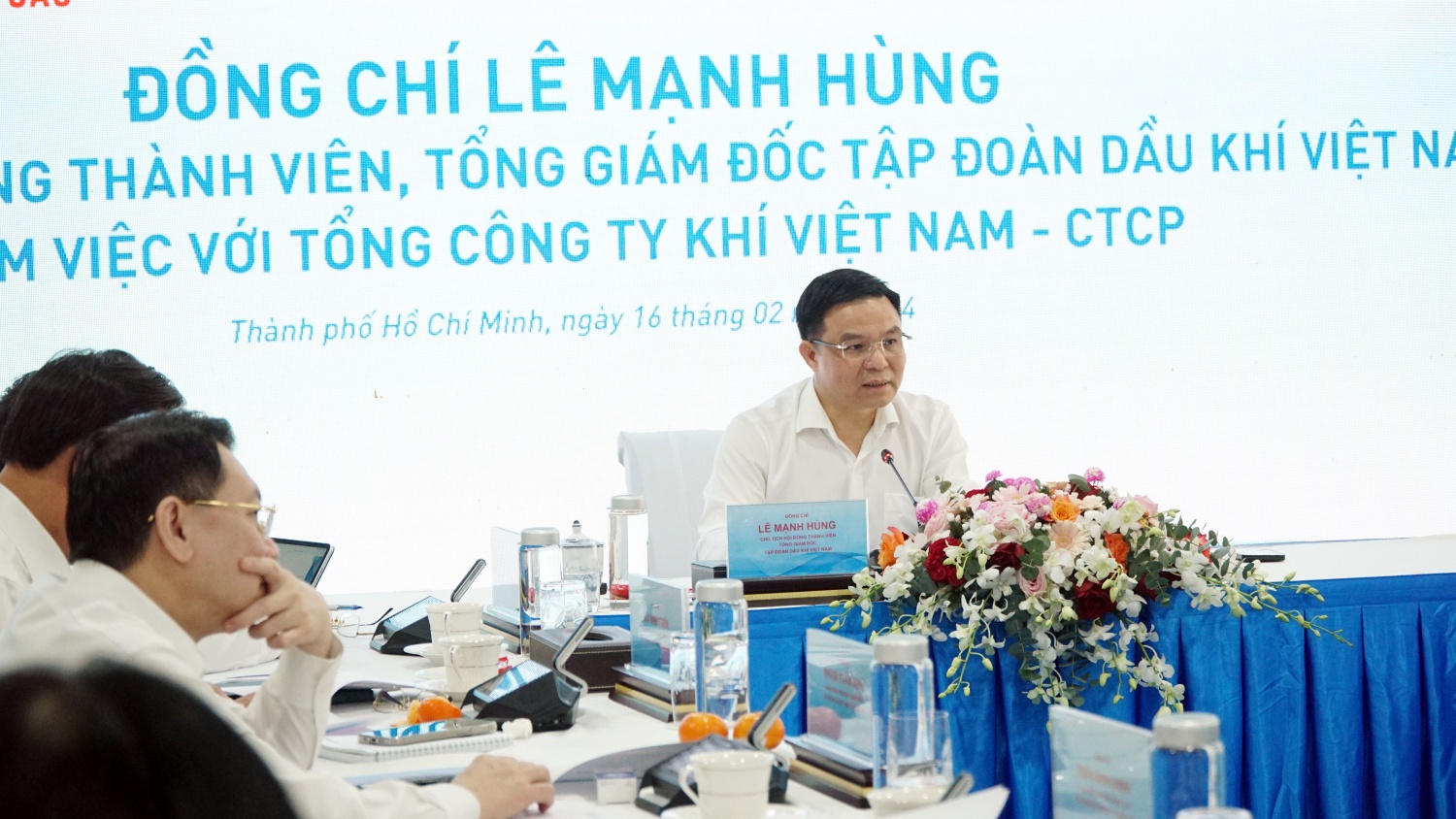 Chủ tịch HĐTV, Tổng Giám đốc Petrovietnam Lê Mạnh Hùng phát biểu chỉ đạo Chủ tịch HĐTV, Tổng Giám đốc Petrovietnam Lê Mạnh Hùng phát biểu chỉ đạo