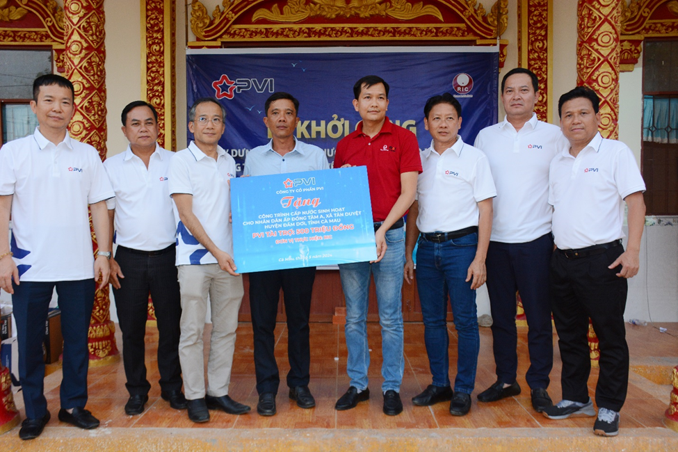 PVI tài trợ dự án cấp nước sinh hoạt cho người dân tại Cà Mau PVI tài trợ dự án cấp nước sinh hoạt cho người dân tại Cà Mau
