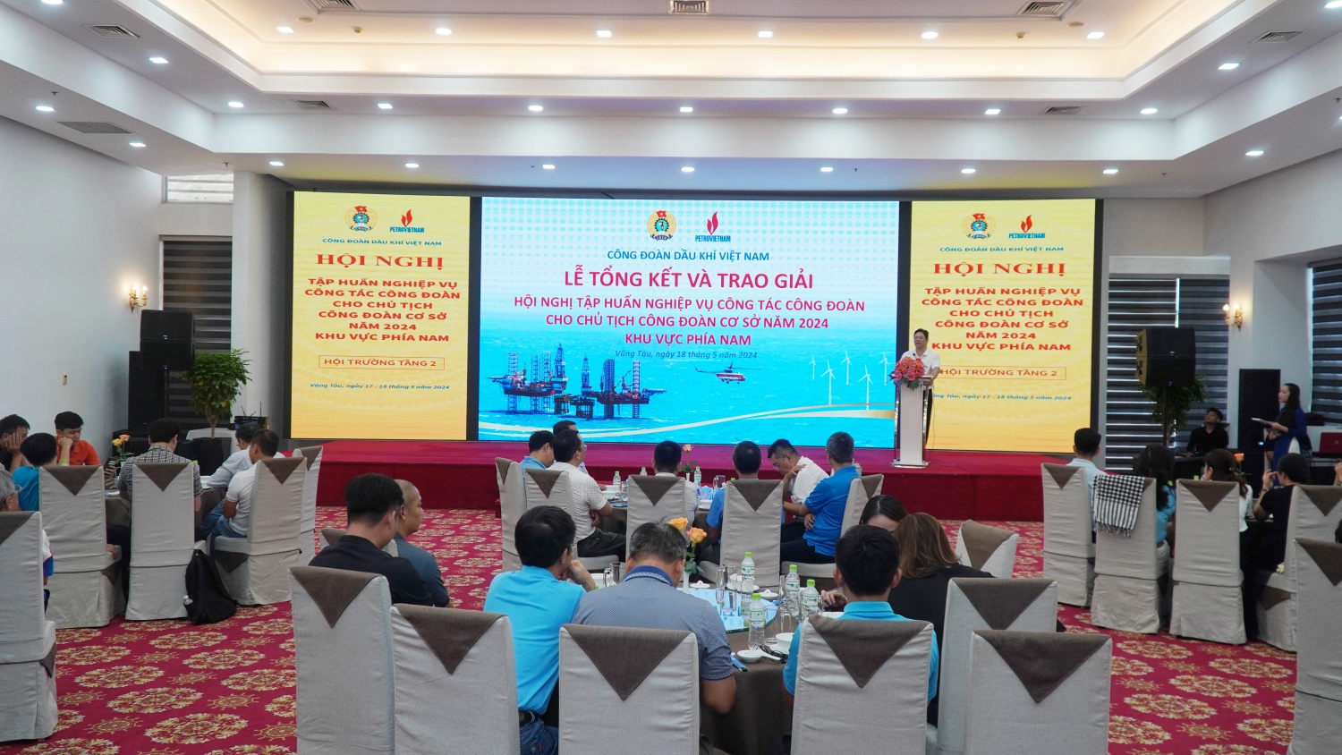 CĐ DKVN Tổng kết Hội nghị tập huấn nghiệp vụ cho chủ tịch công đoàn cơ sở năm 2024 khu vực phía Nam CĐ DKVN tổng kết Hội nghị tập huấn nghiệp vụ cho chủ tịch công đoàn cơ sở năm 2024 khu vực phía Nam